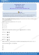 Đề thi học kì 2 Toán 12 - Đề số 9